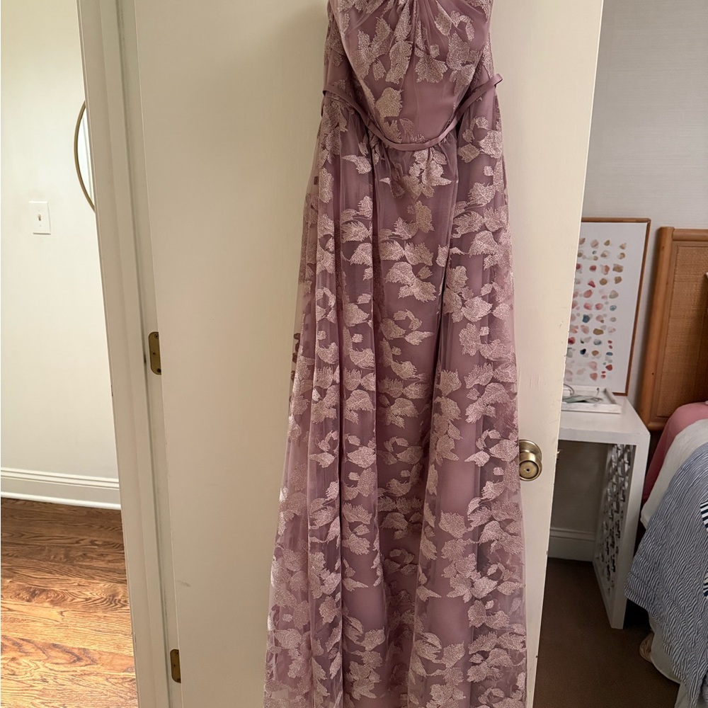 Oleg Cassini Mauve Lace Gown